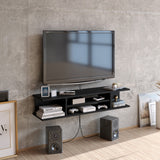 Comodă TV Pivot, Diverse culori, 120x30x23 cm - Negru | SKU: 875ZNA3062 | Comodă TV Pivot, 120x30x23 cm, varianta Negru, produs pentru amenajarea locuinței, disponibil online în România la CasaMob