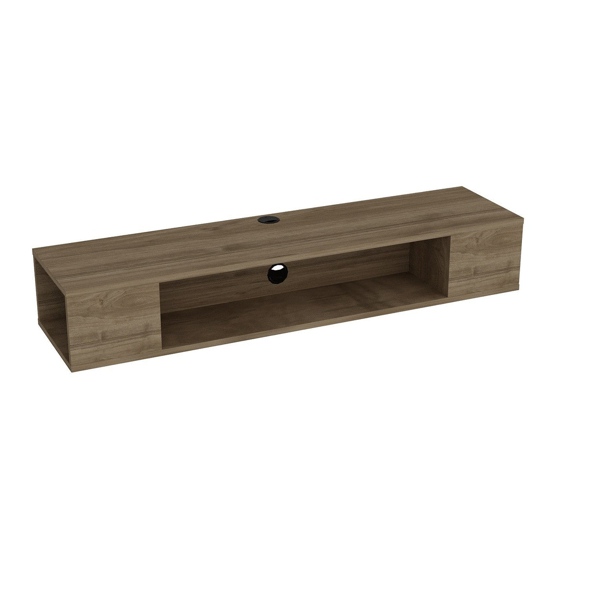 Comodă TV Peti, Diverse culori, 135x35x23 cm - Nuc | SKU: 875ZNA3066 | Comodă TV Peti, 135x35x23 cm, varianta Nuc, produs pentru amenajarea locuinței, disponibil online în România la CasaMob