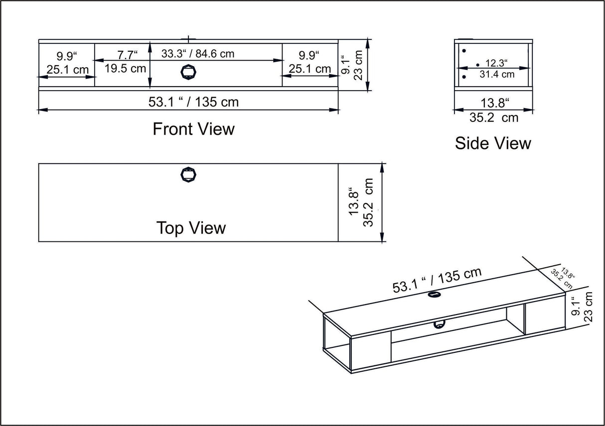 Comodă TV Peti, Diverse culori, 135x35x23 cm - Nuc | SKU: 875ZNA3066 | Comodă TV Peti, 135x35x23 cm, varianta Nuc, produs pentru amenajarea locuinței, disponibil online în România la CasaMob