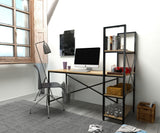 Birou Centile, Stejar - Negru, 160x60x148 cm