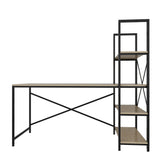 Birou Centile, Stejar - Negru, 160x60x148 cm