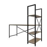 Birou Centile, Stejar - Negru, 160x60x148 cm