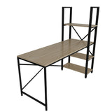 Birou Centile, Stejar - Negru, 160x60x148 cm