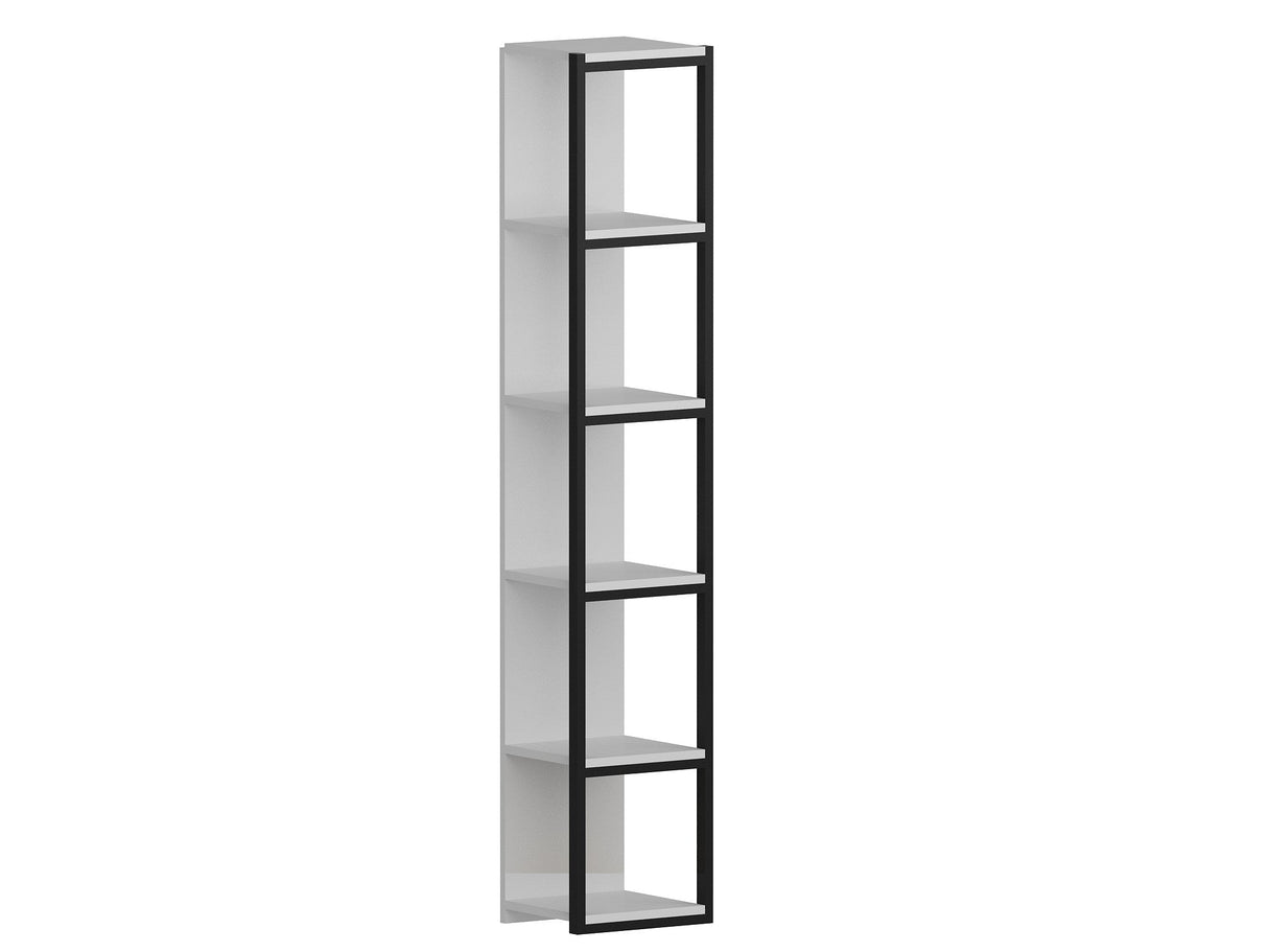Bibliotecă Texas, Diverse culori, 34x30x180 cm - Negru - Alb | SKU: 875ZNA3611 | Bibliotecă Texas, 34x30x180 cm, varianta Negru - Alb, produs pentru amenajarea locuinței, disponibil online în România la CasaMob