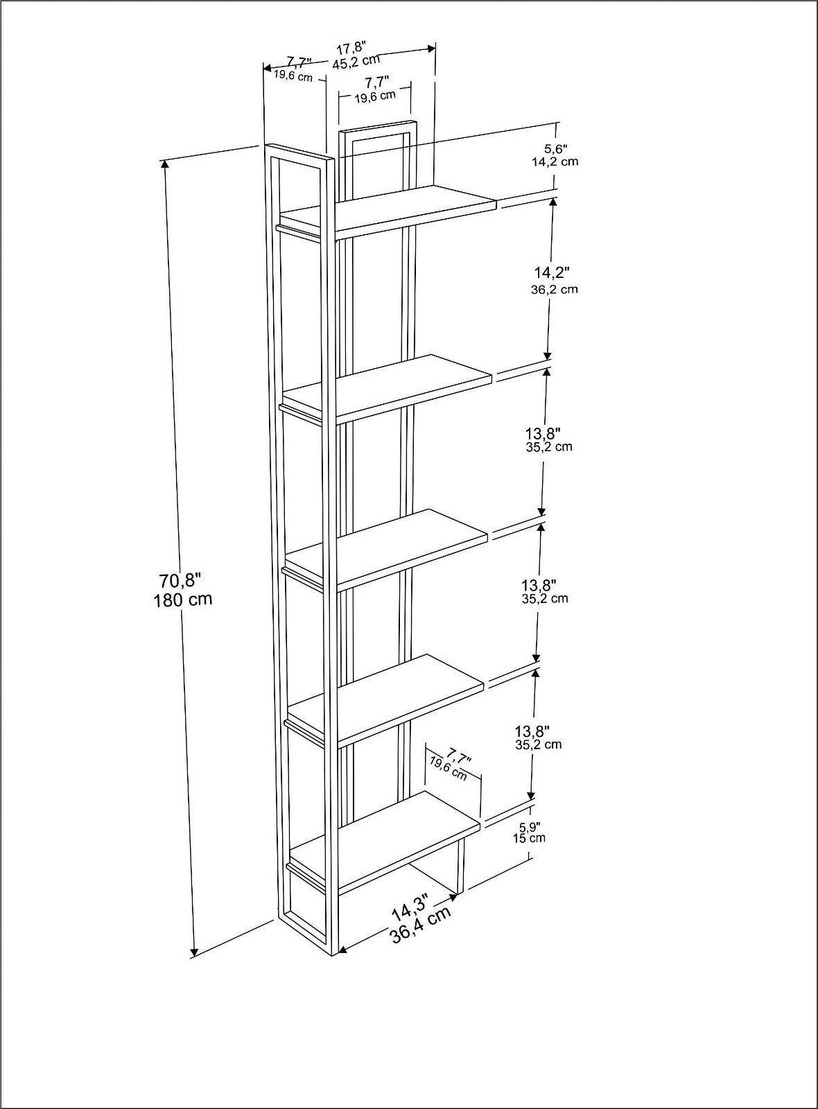 Biblioteca Alice, Stejar, 45x180x22 cm, SKU 875ZNA3619
