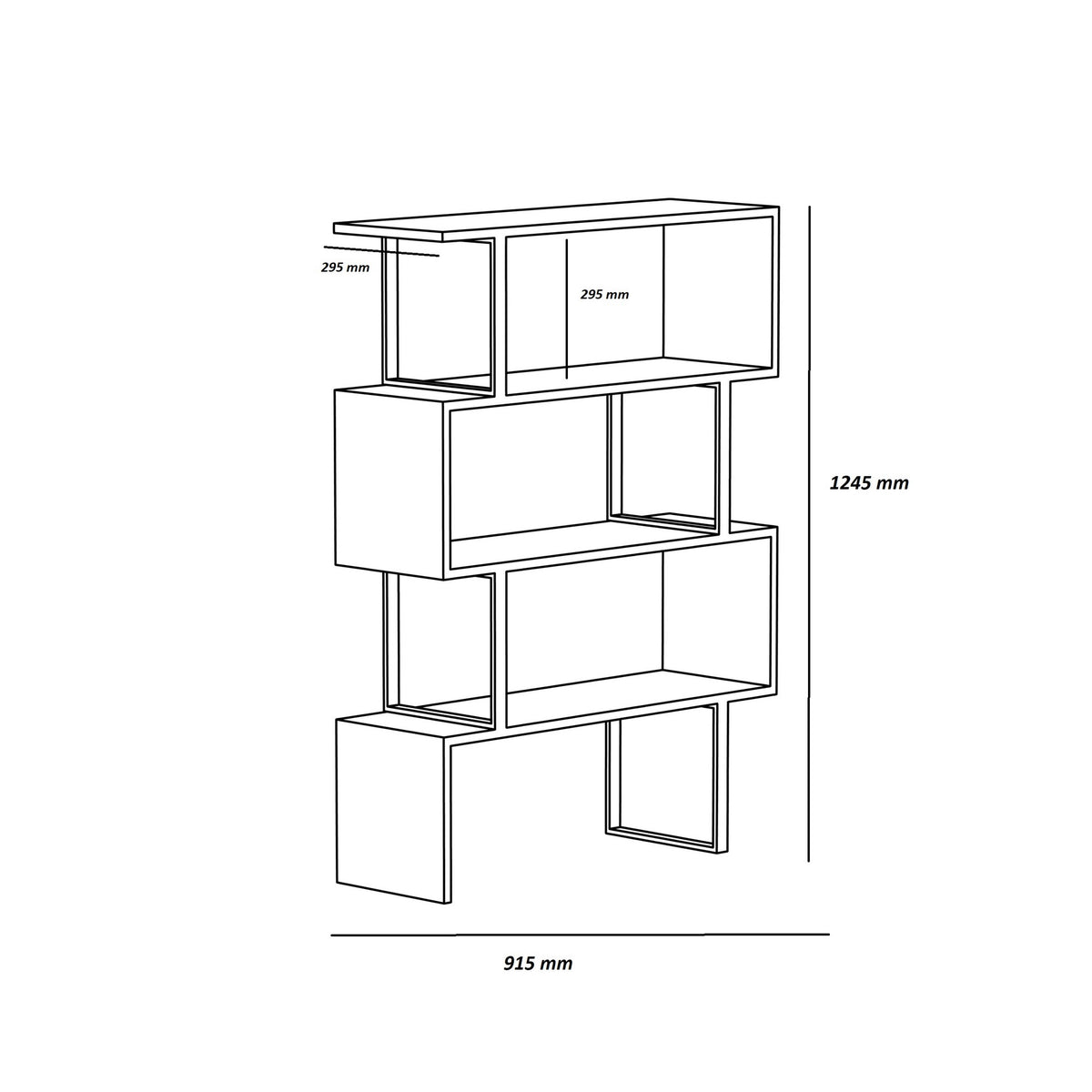 Bibliotecă Adriana, Auriu - Alb, 91.5x29.5x124.5 cm, SKU 875ZNA3621, imagine 3
