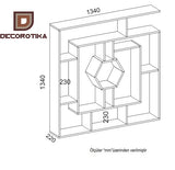 Bibliotecă Labrina, Diverse culori, 134x22x134 cm - Alb | SKU: 875ZNA3627 | Bibliotecă Labrina, 134x22x134 cm, varianta Alb, produs pentru amenajarea locuinței, disponibil online în România la CasaMob
