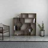 Bibliotecă Tamara, Diverse culori, 134x22x134 cm - Nuc | SKU: 875ZNA3637 | Bibliotecă Tamara, 134x22x134 cm, varianta Nuc, produs pentru amenajarea locuinței, disponibil online în România la CasaMob