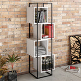 Bibliotecă Prada, Diverse culori, 52x38x160 cm - Negru - Alb | SKU: 875ZNA3656 | Bibliotecă Prada, 52x38x160 cm, varianta Negru - Alb, produs pentru amenajarea locuinței, disponibil online în România la CasaMob
