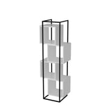 Bibliotecă Prada, Diverse culori, 52x38x160 cm - Negru - Alb | SKU: 875ZNA3656 | Bibliotecă Prada, 52x38x160 cm, varianta Negru - Alb, produs pentru amenajarea locuinței, disponibil online în România la CasaMob