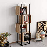 Bibliotecă Prada, Diverse culori, 52x38x160 cm - Nuc - Negru | SKU: 875ZNA3657 | Bibliotecă Prada, 52x38x160 cm, varianta Nuc - Negru, produs pentru amenajarea locuinței, disponibil online în România la CasaMob