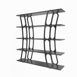 Biblioteca Dara Dessign 3D cu 5 Rafturi, 120 X 120 X 25 Cm - Negru, SKU 875ZNA4503