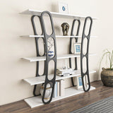 Biblioteca Dara Dessign 3D cu 5 Rafturi, 120 X 120 X 25 Cm - Alb negru, SKU 875ZNA4503