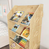 Biblioteca Copii Saro cu 4 Rafturi, Stejar, 61 X 100 X 28 Cm