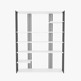 Biblioteca Manny Elegant, 6 Rafturi, 120 X 160 X 30 Cm - Alb negru, SKU 875ZNA4519