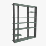 Biblioteca Manny Elegant, 6 Rafturi, 120 X 160 X 30 Cm - Verde Negru, SKU 875ZNA4519