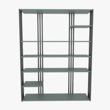 Biblioteca Manny Elegant, 6 Rafturi, 120 X 160 X 30 Cm - Verde Negru, SKU 875ZNA4519
