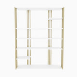 Biblioteca Manny Elegant, 6 Rafturi, 120 X 160 X 30 Cm - Auriu alb, SKU 875ZNA4519