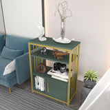 Bibliotecă Letos, Diverse culori, 60x30x80 cm - Verde - Auriu | SKU: 875ZNA4529 | Bibliotecă Letos, 60x30x80 cm, varianta Verde - Auriu, produs pentru amenajarea locuinței, disponibil online în România la CasaMob