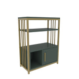 Bibliotecă Letos, Diverse culori, 60x30x80 cm - Verde - Auriu | SKU: 875ZNA4529 | Bibliotecă Letos, 60x30x80 cm, varianta Verde - Auriu, produs pentru amenajarea locuinței, disponibil online în România la CasaMob