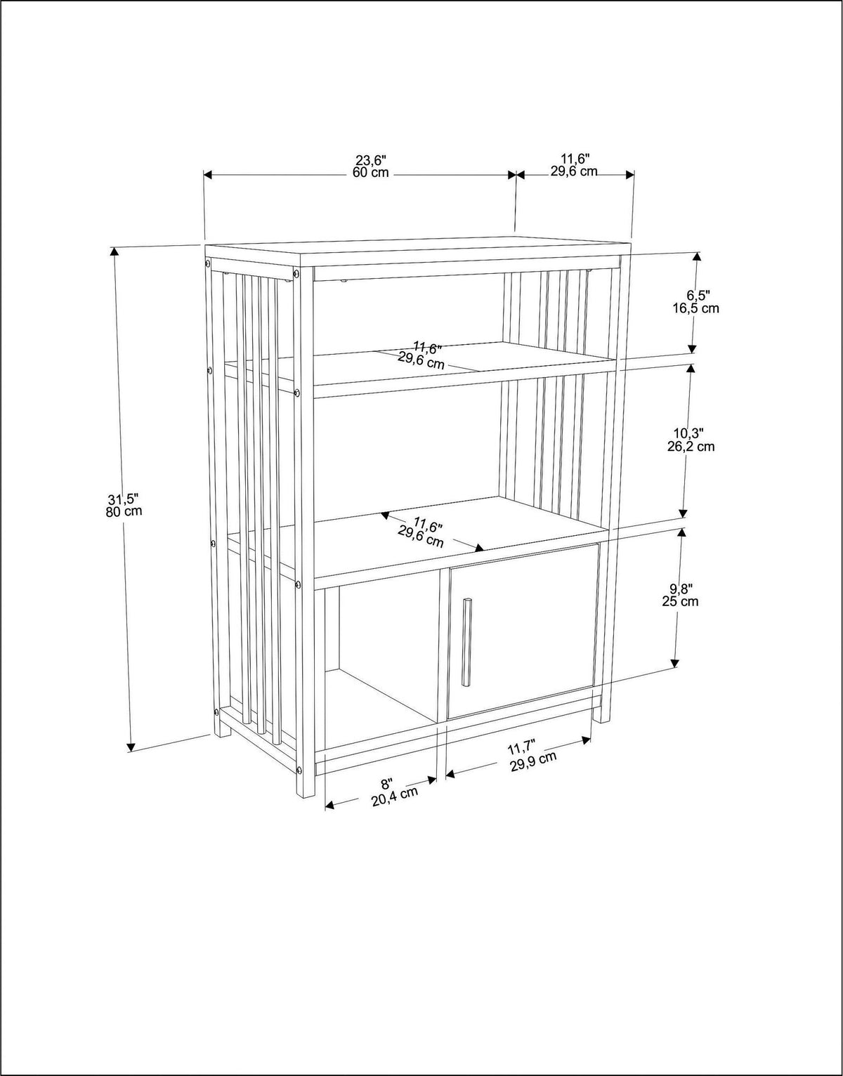 Verde - Auriu | SKU: 875ZNA4529 | Bibliotecă Letos, 60x30x80 cm, varianta Verde - Auriu, produs pentru amenajarea locuinței, disponibil online în România la CasaMob
