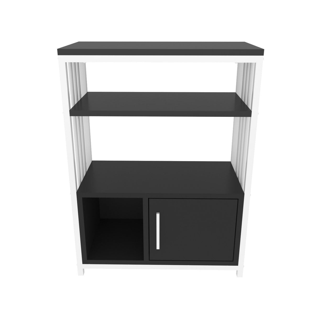 Bibliotecă Letos, Diverse culori, 60x30x80 cm - Antracit - Alb | SKU: 875ZNA4530 | Bibliotecă Letos, 60x30x80 cm, varianta Antracit - Alb, produs pentru amenajarea locuinței, disponibil online în România la CasaMob