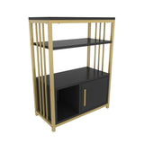 Bibliotecă Letos, Diverse culori, 60x30x80 cm - Antracit - Auriu | SKU: 875ZNA4531 | Bibliotecă Letos, 60x30x80 cm, varianta Antracit - Auriu, produs pentru amenajarea locuinței, disponibil online în România la CasaMob