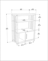 Bibliotecă Letos, Diverse culori, 60x30x80 cm - Antracit - Auriu | SKU: 875ZNA4531 | Bibliotecă Letos, 60x30x80 cm, varianta Antracit - Auriu, produs pentru amenajarea locuinței, disponibil online în România la CasaMob