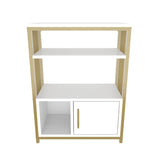 Bibliotecă Letos, Diverse culori, 60x30x80 cm - Alb - Auriu | SKU: 875ZNA4532 | Bibliotecă Letos, 60x30x80 cm, varianta Alb - Auriu, produs pentru amenajarea locuinței, disponibil online în România la CasaMob