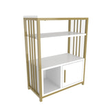 Bibliotecă Letos, Diverse culori, 60x30x80 cm - Alb - Auriu | SKU: 875ZNA4532 | Bibliotecă Letos, 60x30x80 cm, varianta Alb - Auriu, produs pentru amenajarea locuinței, disponibil online în România la CasaMob