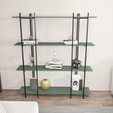 Biblioteca Soms 4 Rafturi Mari, 160 X 180 X 30 Cm - Verde Negru, SKU 875ZNA4546