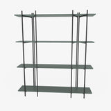 Biblioteca Soms 4 Rafturi Mari, 160 X 180 X 30 Cm - Verde Negru, SKU 875ZNA4546