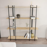 Biblioteca Soms 4 Rafturi Mari, 160 X 180 X 30 Cm - Stejar Negru, SKU 875ZNA4546
