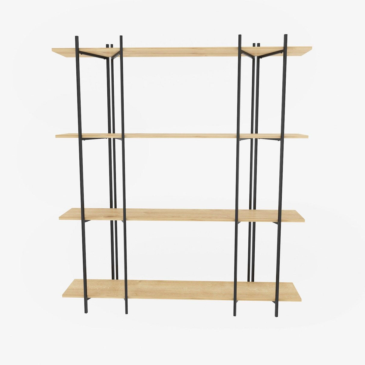 Biblioteca Soms 4 Rafturi Mari, 160 X 180 X 30 Cm - Stejar Negru, SKU 875ZNA4546
