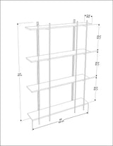 Biblioteca Soms 4 Rafturi Mari, 160 X 180 X 30 Cm - Stejar Negru, SKU 875ZNA4546