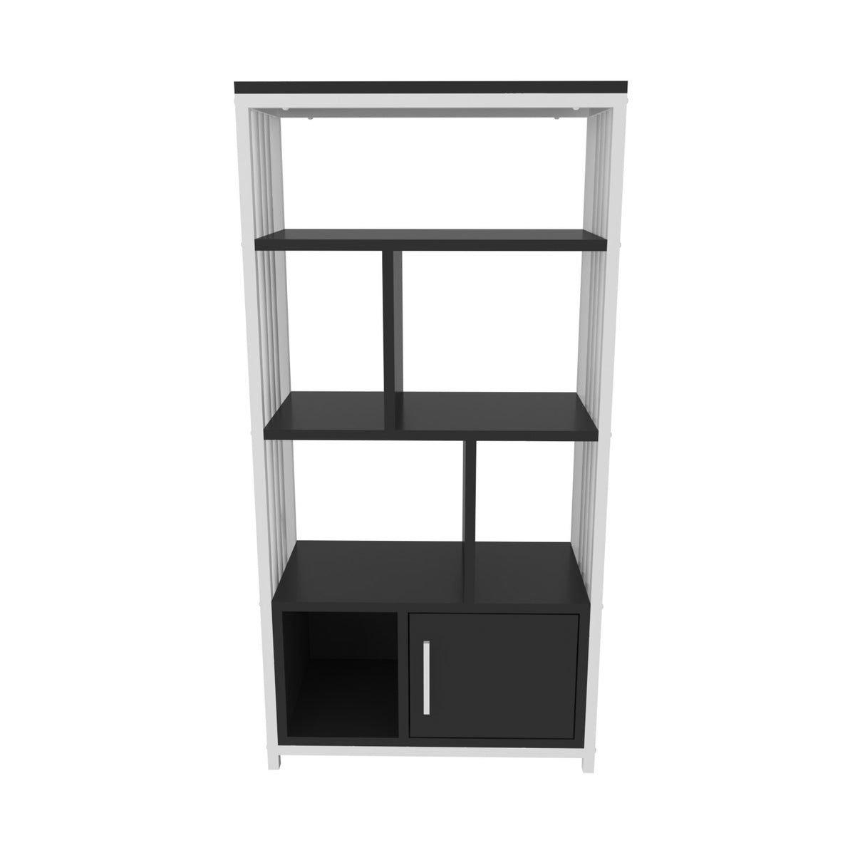 Bibliotecă Valero, Diverse culori, 60x30x120 cm - Alb - Antracit | SKU: 875ZNA4565 | Bibliotecă Valero, 60x30x120 cm, varianta Alb - Antracit, produs pentru amenajarea locuinței, disponibil online în România la CasaMob
