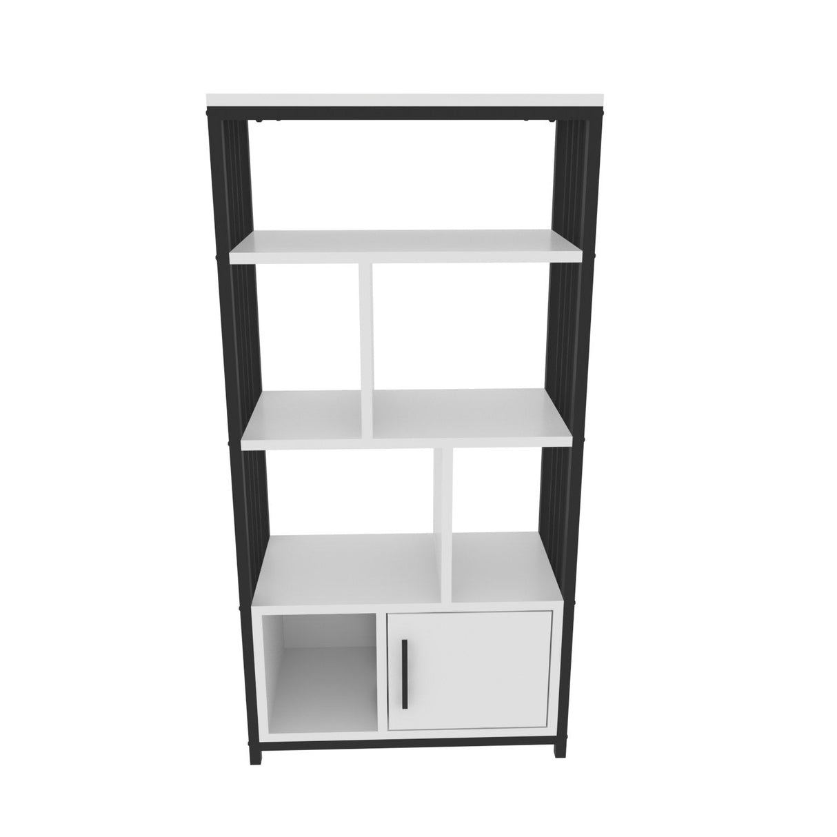 Bibliotecă Valero, Diverse culori, 60x30x120 cm - Alb - Negru | SKU: 875ZNA4567 | Bibliotecă Valero, 60x30x120 cm, varianta Alb - Negru, produs pentru amenajarea locuinței, disponibil online în România la CasaMob