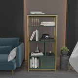 Bibliotecă Valero, Diverse culori, 60x30x120 cm - Verde - Auriu | SKU: 875ZNA4569 | Bibliotecă Valero, 60x30x120 cm, varianta Verde - Auriu, produs pentru amenajarea locuinței, disponibil online în România la CasaMob