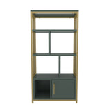 Bibliotecă Valero, Diverse culori, 60x30x120 cm - Verde - Auriu | SKU: 875ZNA4569 | Bibliotecă Valero, 60x30x120 cm, varianta Verde - Auriu, produs pentru amenajarea locuinței, disponibil online în România la CasaMob