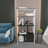 Bibliotecă Valero, Diverse culori, 60x30x120 cm - Negru - Alb | SKU: 875ZNA4570 | Bibliotecă Valero, 60x30x120 cm, varianta Negru - Alb, produs pentru amenajarea locuinței, disponibil online în România la CasaMob