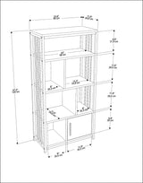 Bibliotecă Valero, Diverse culori, 60x30x120 cm - Negru - Alb | SKU: 875ZNA4570 | Bibliotecă Valero, 60x30x120 cm, varianta Negru - Alb, produs pentru amenajarea locuinței, disponibil online în România la CasaMob