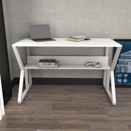 Birou Wake, Alb, 120x60x73 cm