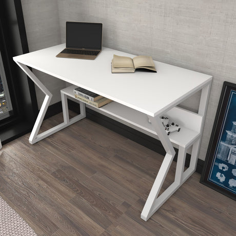 Birou Wake, Alb, 120x60x73 cm