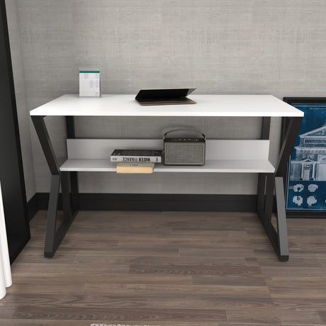 Birou Wake, Negru - Alb, 120x60x73 cm