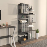 Biblioteca Sanali cu 9 Rafturi, 80 X 160 X 25 Cm - Alb antracit, SKU 875ZNA4605