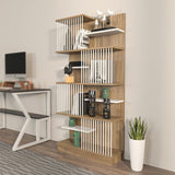 Biblioteca Sanali cu 9 Rafturi, 80 X 160 X 25 Cm - Stejar Alb, SKU 875ZNA4605