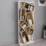 Biblioteca Razvan Design inception 6 compartimente, 63 X 154 X 24 Cm - stejar alb, SKU 875ZNA4608