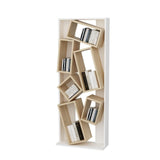Biblioteca Razvan Design inception 6 compartimente, 63 X 154 X 24 Cm - stejar alb, SKU 875ZNA4608