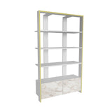 Biblioteca Elly cu 2 Usi si 5 Rafturi,  93 X 160 X 32 Cm - Alb, SKU 875ZNA4614