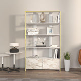 Biblioteca Elly cu 2 Usi si 5 Rafturi,  93 X 160 X 32 Cm - Alb, SKU 875ZNA4614